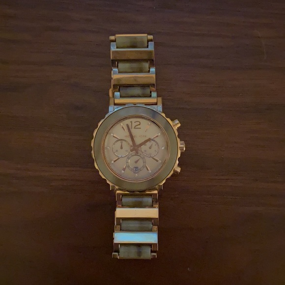 Michael Kora Tortoise and Rose Gold Watch - Picture 2 of 3